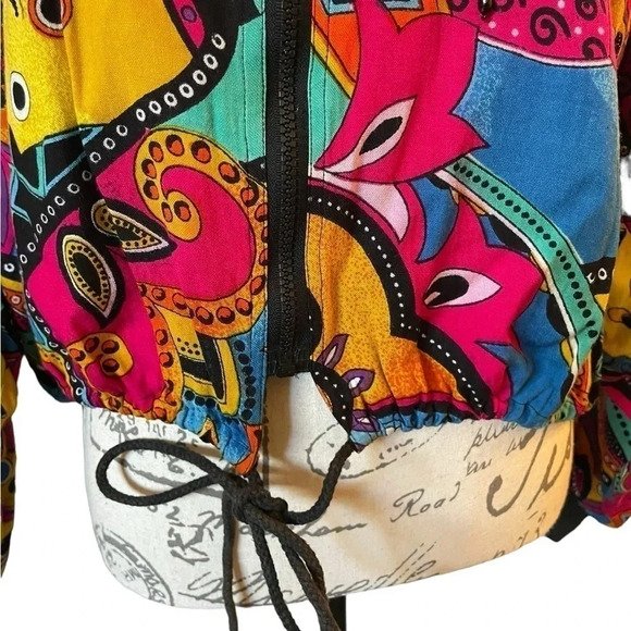 Speed Limit MPH Vintage Floral Bright Patterns 80’s90’s Womens Jacket Size Large - Picture 4 of 7